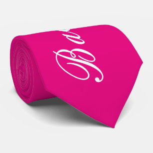För bacheloretteparty för beställnings- neon rosa slips