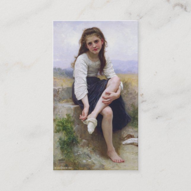 För badet - John William Waterhouse Visitkort (Framsida)