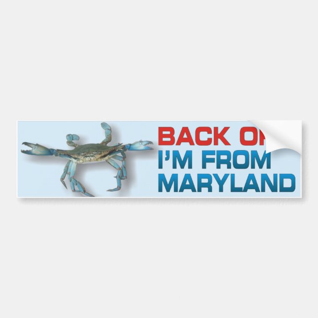 För baksida bildekal av - den Maryland krabban - (Framsidan)