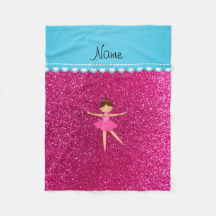 För ballerinaneon för personlig känt glitter f fleecefilt