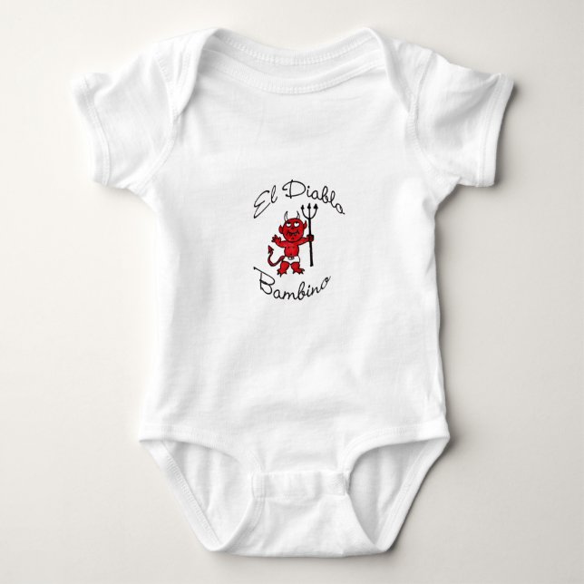För Bambinobaby för El Diablo djävulen T Shirt (Framsida)