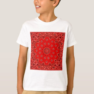 För BandanaScarf för BBQ rött Paisley westernt T-shirt
