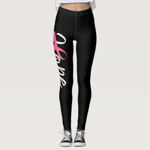 För bandmedvetenhet för bröstcancer rosa HOPP Leggings