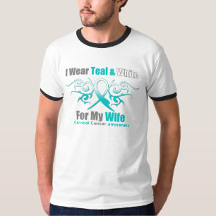 För bandservice för Cervical cancer stam- fru Tee Shirt