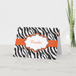 För bandtack för sebra orange kort