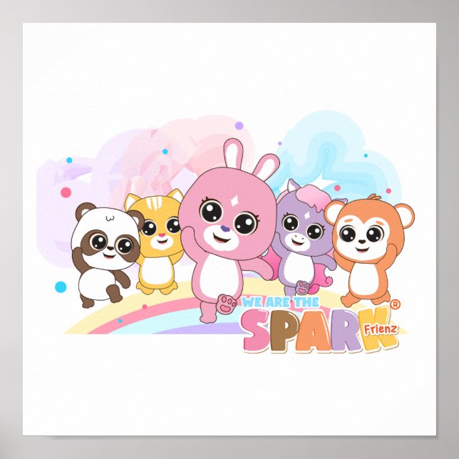 För barn av Bright och Roligt Animal Frienz Poster (Framsidan)
