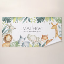 för barn av färgade safari-djur anpassningsbar han