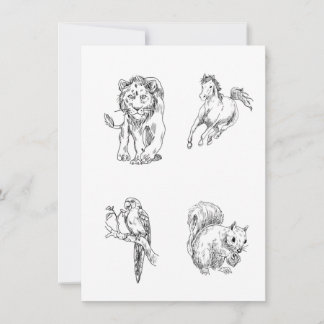 För barn Färgsidor i skiss Inbjudningar