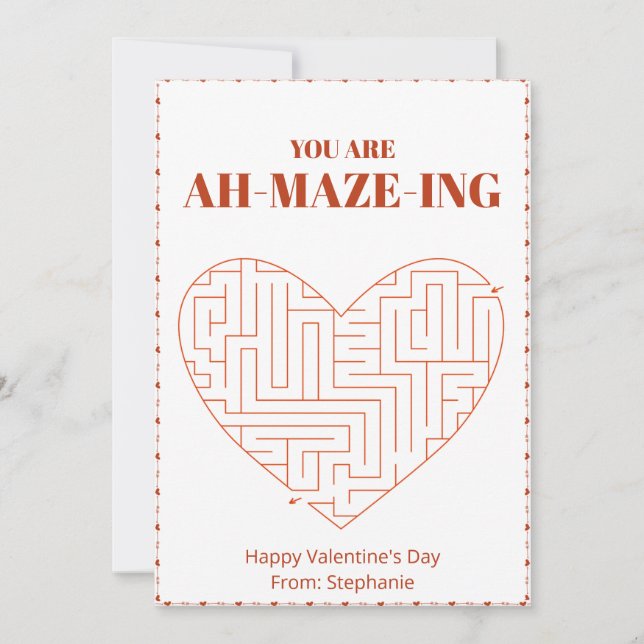 För barn för aktivitetskort valentines day julkort (Framsida)