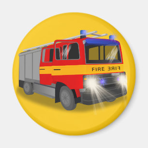 för barn för Akut av brandmotorns Tecknad för cool Magnet