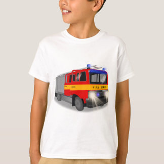 för barn för Akut av brandmotorns Tecknad för cool Tee