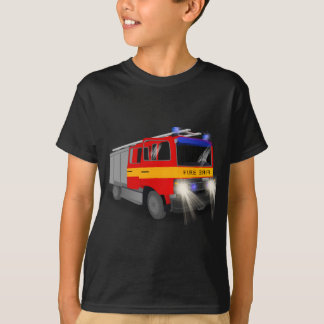 för barn för Akut av brandmotorns Tecknad för cool Tee Shirt