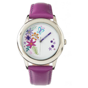 för barn för bevakning av blommigt armbandsur