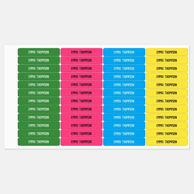 För barn för etiketter för färg namn (Ark)