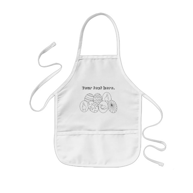 För barn för färgning av Påskägg Aprons Barnförkläde (Framsidan)