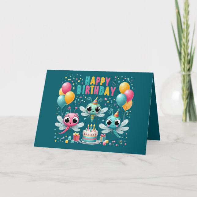 För barn FÖR FLYGBIRTHDAARD-KORT Tack Kort (Framsida)