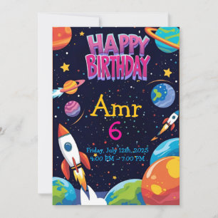För barn för inbjudan till Åldersdag i Space Explo