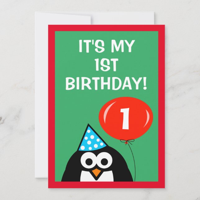 för barn för inbjudan till födelsedagspart (Baksida)