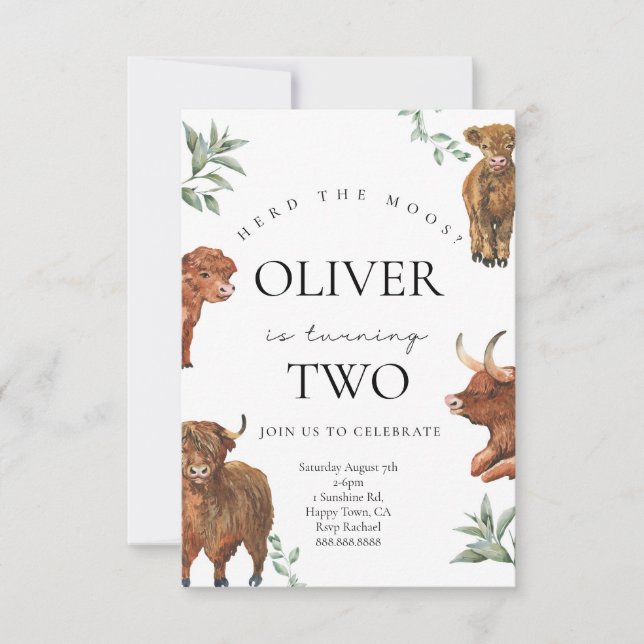 För barn för inbjudan till höglandskund (Framsida)