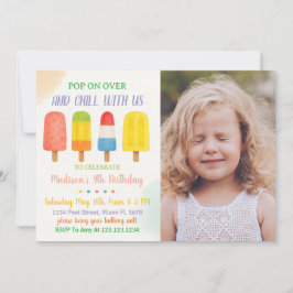 För barn för inbjudan till Sweet Popsicle Birthday