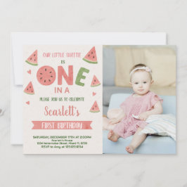 För barn för inbjudan till Sweet Watermelon Birthd