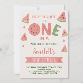 För barn för inbjudan till Sweet Watermelon Birthd