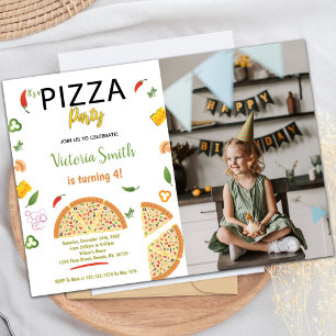 för barn för inbjudningar till anpassadet Pizza-pa