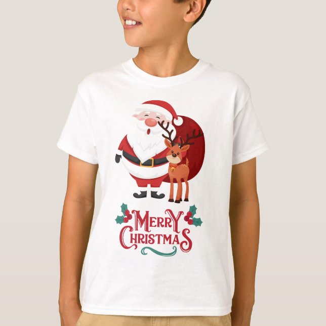 För barn för julskjorta t shirt (Framsida)