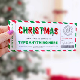För barn för jultomten Gift Voucher-mallen