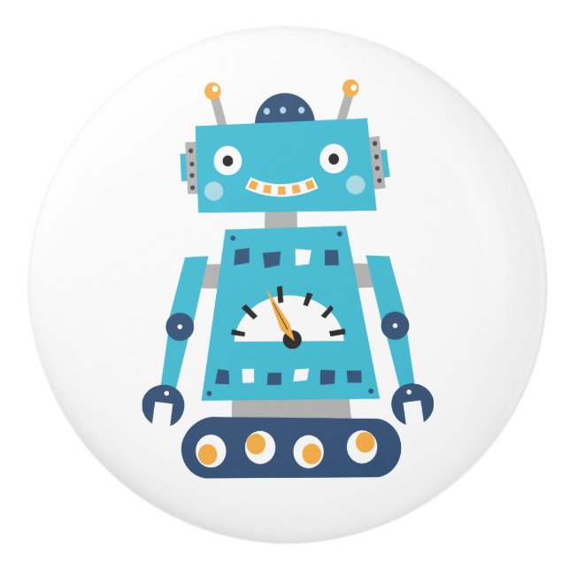 För barn för knoppar för blåttrobotdörr (Framsidan)