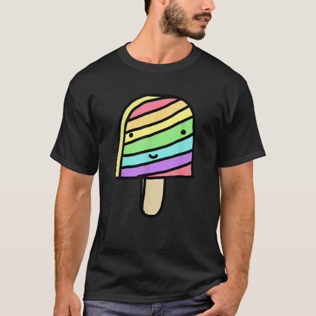 För barn för Lustigt och rutt regnbåge T Shirt (Framsida)