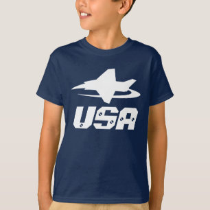 för barn för mörk av stridsflygplansskjorta för bl t shirt