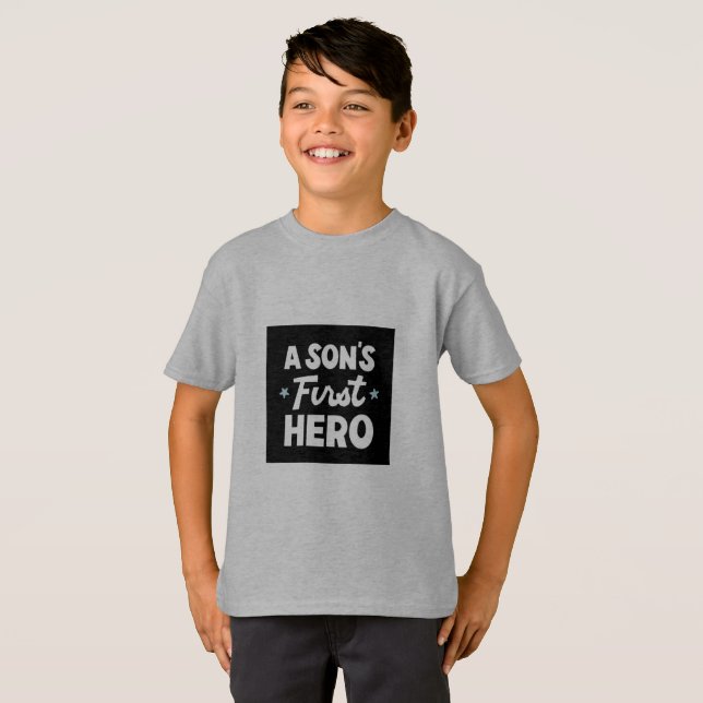för barn för toppen-hjältar t shirt (Hel framsida)