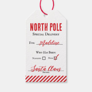 För barn från Santa Gift Märkre Editable Presentetikett
