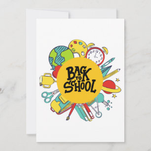 för barn Gift med back to school-dagskorgar Inbjudningar