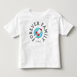 För barn i familjen Retro Rocketship Adoption Gift T-shirt