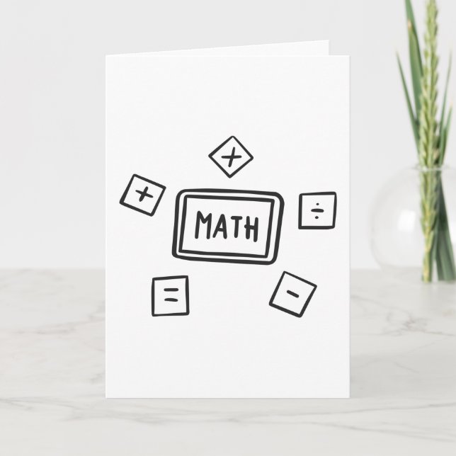 För barn Matematiska symboler Kort (Framsida)