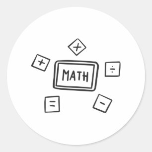 För barn Matematiska symboler Runt Klistermärke