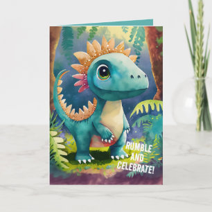 För barn med födelsedagskort som Kärlekar dinosaur Kort