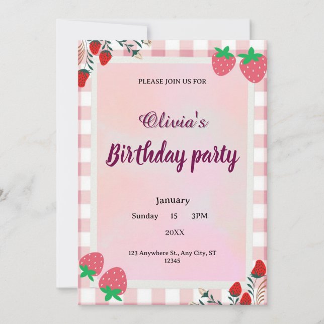 För barn och Vuxnor för redigerbart Party-kort, in Meddelande (Framsida)