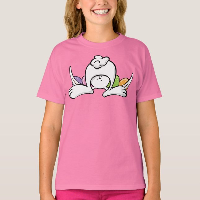 för barn och vuxnor för t-shirt-påskhare tee shirt (Framsida)
