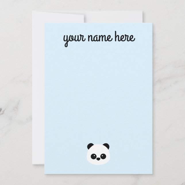 för barn Personlig Panda Notecards Inbjudningar (Framsida)