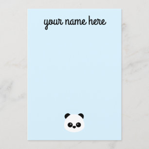 för barn Personlig Panda Notecards Inbjudningar