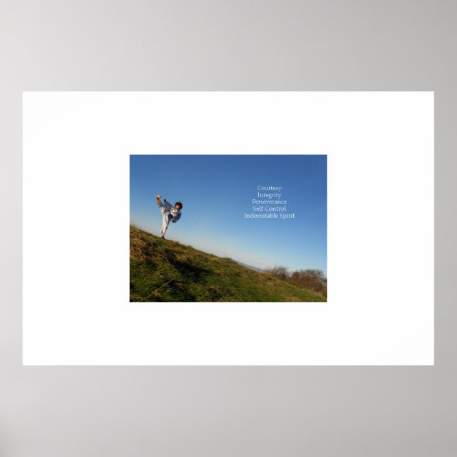 För barn poster för att inspirera till taekwondo (Framsidan)