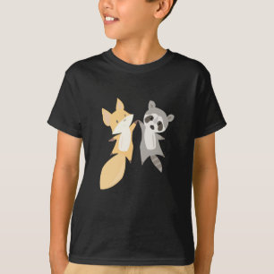 För barn Raccoon Fox Cute Animals Forest Animals T Shirt