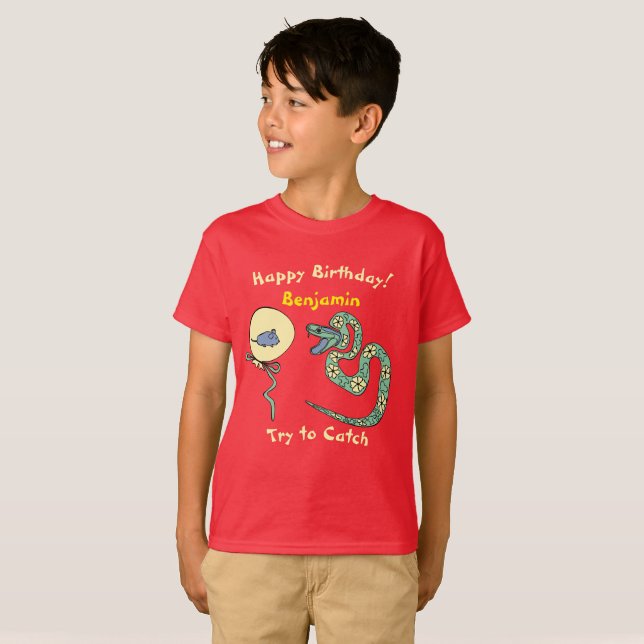 För barn T-Shirt Grattis på födelsedagen 2025 (Hel framsida)