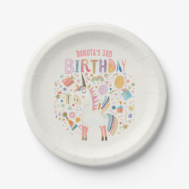 För barn Unicorn Cute Pastel Födelsedagsfest