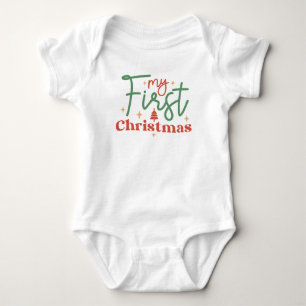 För barnets första jul, en fin present till den ny t shirt