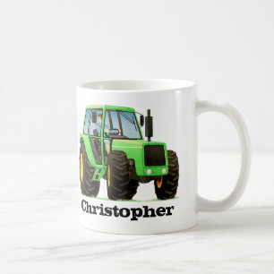 För barngrönt för anpassningsbar känd traktor kaffemugg