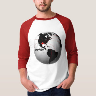 för baseballutslagsplats TX för globalplug röd T Shirt
